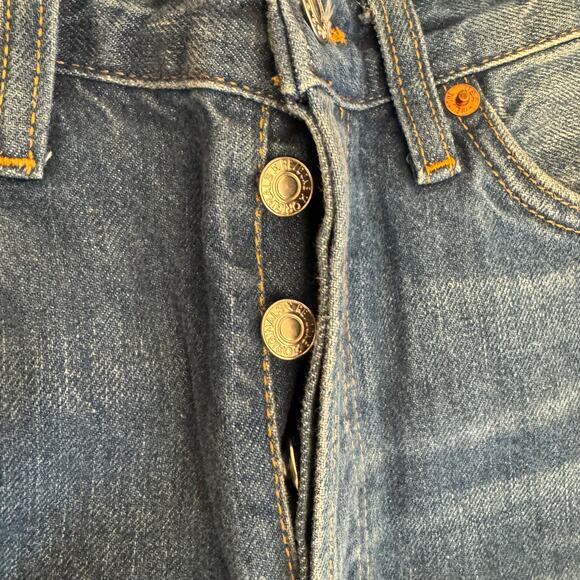 RE/DONE 90s High Rise Loose Straight Leg Distressed Jeans 24 - Picture 4 of 13